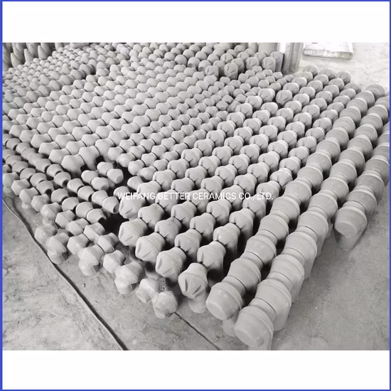 Buses Sisic en carbure de silicium en spirale pour tour de désulfuration avec raccords de tuyauterie correspondants