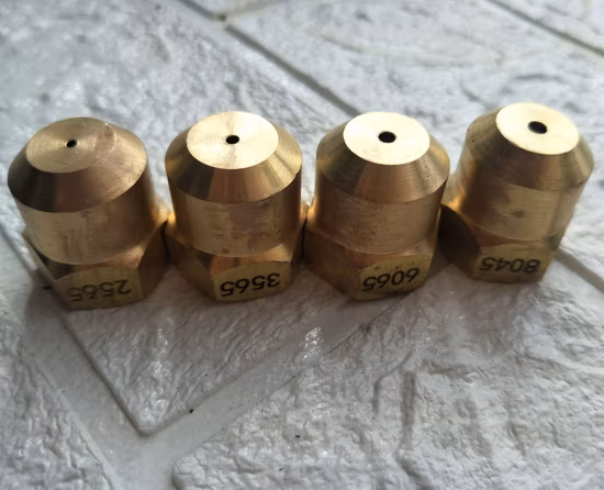 Buse en laiton, buse de pulvérisation à cône complet, buse de refroidissement, buse d'atomisation