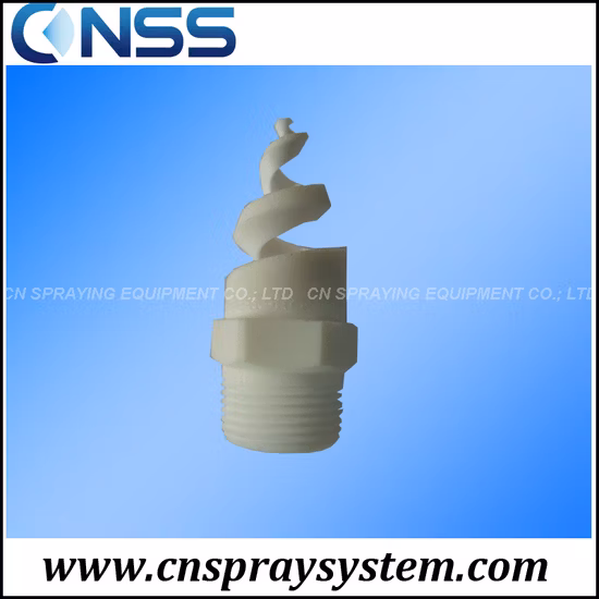 Buse en spirale en PTFE avec pulvérisation à cône complet pour la suppression de la poussière